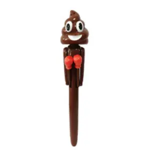 2Pc poop boxing pen creative trick ballpoint pen sound effect funny poop novelty poop toy pen to send friends gifts