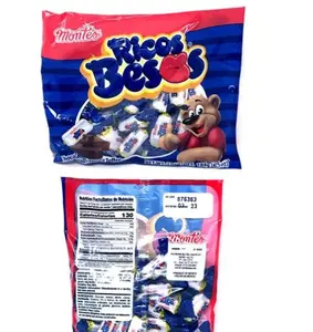 Monte's Ricos Besos Chocolate Flavor Toffee 194g 6.5oz Mexican Toffee with Premium Chocolate & Creamy Butter for Snack Dessert Candy Bar