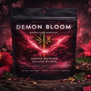 DEMON BLOOM | Hibiscus, Rose, Citrus & Spearmint Tea Beverage