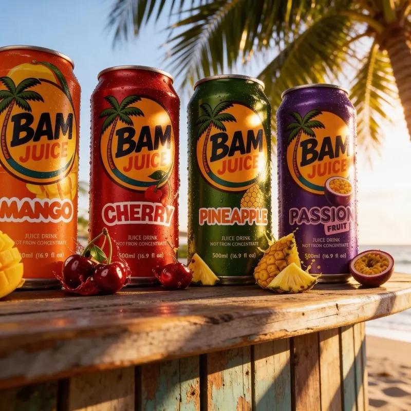 Bam Juice (4-Pack) Traditional Flavor Cooking Sauce - Versatile for Dip, Marinade Use, Ideal for Cupboard Storage