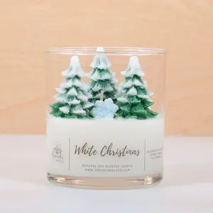 Christmas Tree Candle with Gift Box Soy Scented Candle Gifts for Her Christmas Home Decor Holiday Christmas Gifts for Thanksgiving Candles