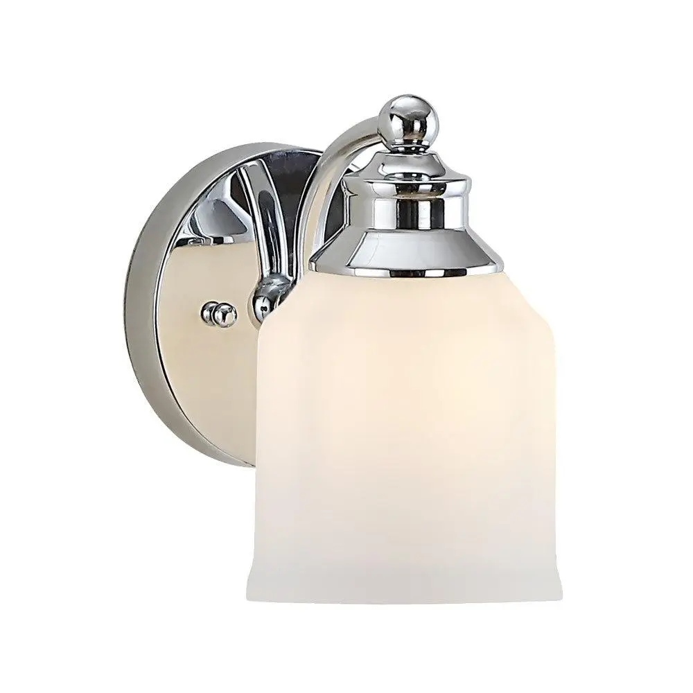 JONATHAN Y Lydia Iron-Frosted Glass Farmhouse Cottage LED Dimmable Wall Light, Aesthetic Neutral Vanity Lighting Fixtures for Vanity Setup, Home Decor & Indoor Room Lights (Living Room Focus), Home Decor Lighting