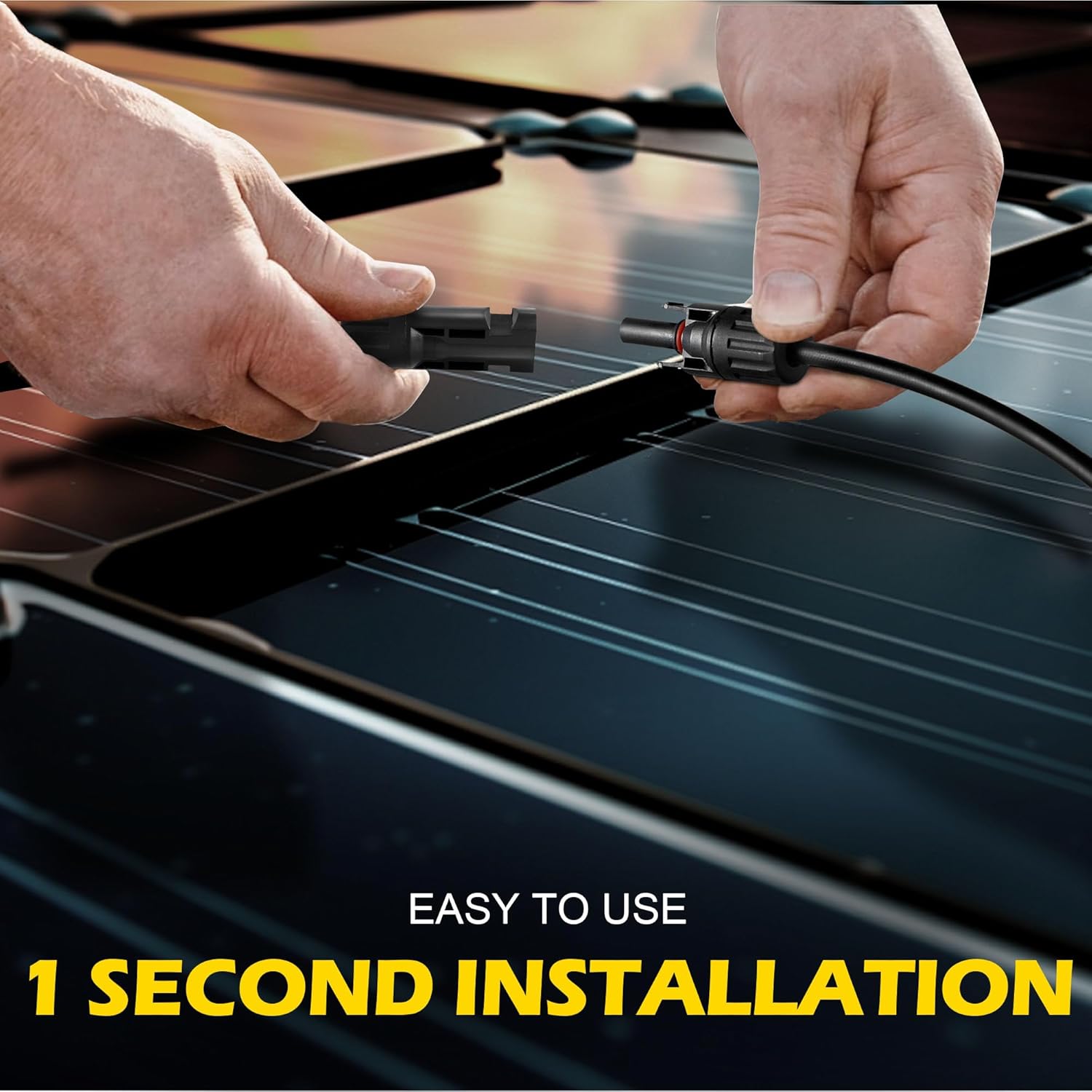 Solar Cable Solar ExtensionCable 10AWG Solar Panel Extension Cable with Female and Male Connectors Waterproof