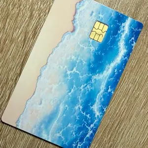 Anime Custom Credit Card Skin - Beach Waves and Sand Design, Premium Waterproof Card Sticker Cover, Ideal for Travel Enthusiasts and Anime Fans Gifting