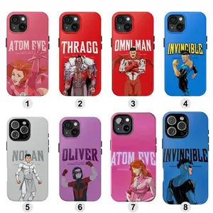 Invincible Double-layer durable phone Cases For iPhone, Retro Invincible Superhero Comic Inspired Design Tough Case For IPhone Samsung
