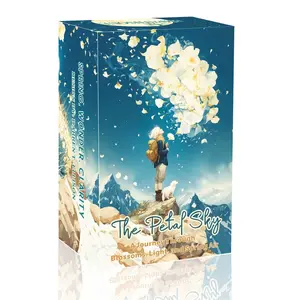 Petals Sky Tarot Cards Set, 78 Cards, 13x8 Cm, Ideal for Intuitive Reading & Beautiful Illustrations, Includes Paper Instructions