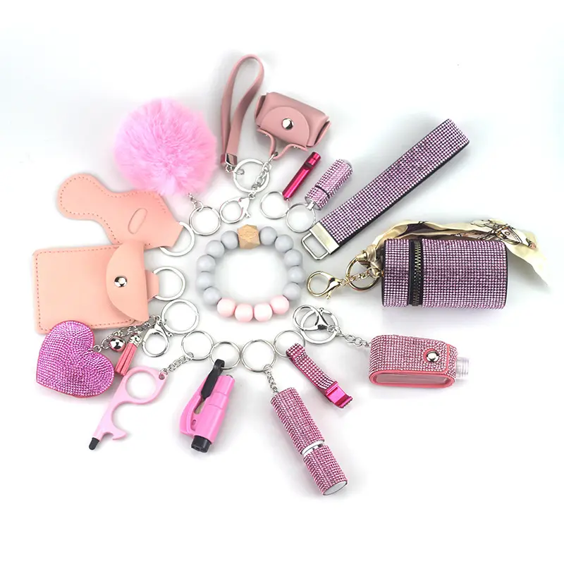 Diving Fabric Self-defense Alarm Keychain