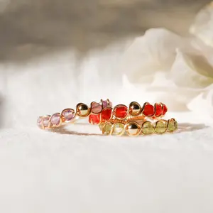 Gemstone Beaded Daintycrystal Rings, Dainty Unique Gemstone Rings, Crystal Rings For Women, Gifts For Her,  Handmade Jewelry Gift Ideas, Rings For Women Gemstones Daily Daily Daily Daily Daily Daily