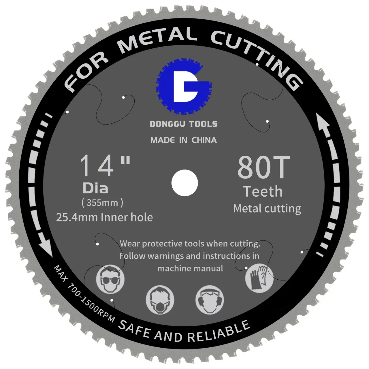 14-Inch 80T TCG Cermet Teeth Circular Blade, Metal Cutting Tool for Diablo & Evolution Chop Saws，blade for miter saw,cutting circular saw,tools gadgets,gifts for dad,specialty mechanic tools，cut-out tool,family tools，work tools，mechanic gifts for him