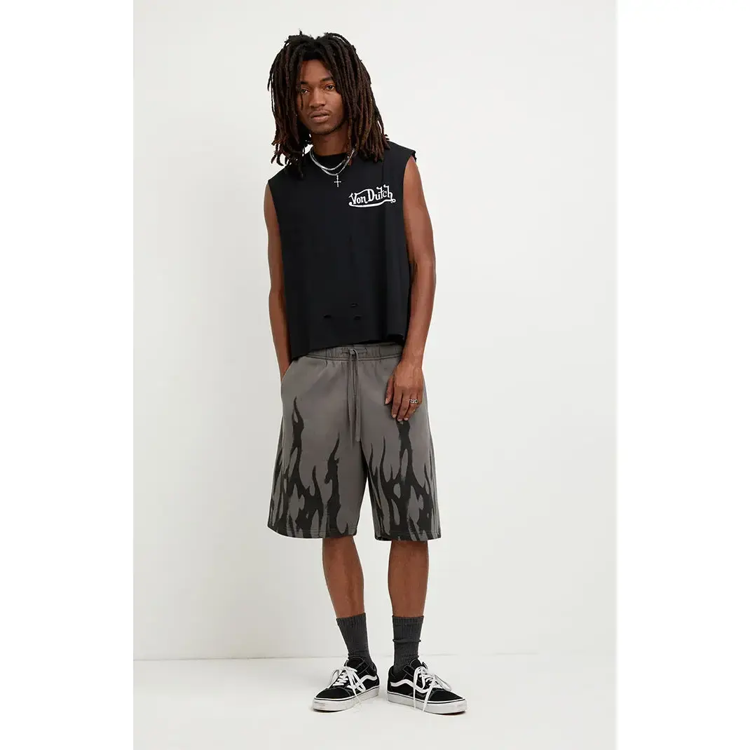 Pacsun Men's Flame Fleece Baggy Sweat Shorts Pacsun Men's Flame Fleece Baggy Sweat Shorts