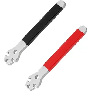 2 PCS Durable Bicycle Spoke Wrench Cycling Spanner Tool for Biking and Mountain Bike Black+Red