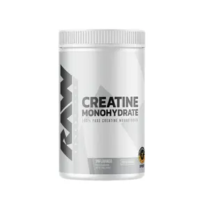 Raw Nutrition 100% Creatine Monohydrate - 100 Servings Pure Unflavored Essential Aminos for Fitness & Muscle Building