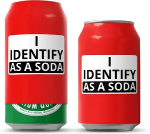 I IDENTIFY AS A SODA Beersy Silicone Can Cover