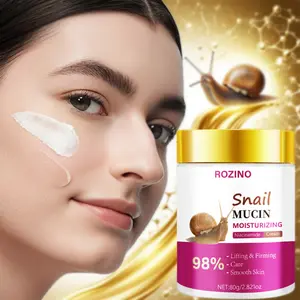 ROZINO-Snail Mucin Moisturizing Facial Cream with Protein & Niacinamide for Lifting Firming & Smooth Skin Care 80g