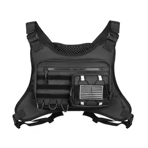 Multifunctional tactical bag, casual personalized men's bag, chest bag, vest bag, workwear style backpack