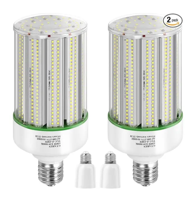 GTAREN 150W LED Corn Cob Light Bulb 2Pack,Equivalent 600W Metal Halide HPS HID CFL,5000K Daylight,E39 Mogul Base LED Retrofit Bulb,for Commercial Industrial Lighting Gyms Workshop Bay Light Fixture