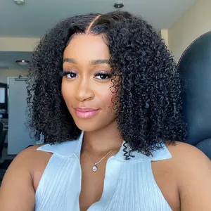 【Limited Stock】OQ HAIR Afro Curly Bob Wig 7x5 HD Lace Frontal Wigs Human Hair 180% Density Pre Plucked With Baby Hair Glueless Short Wigs