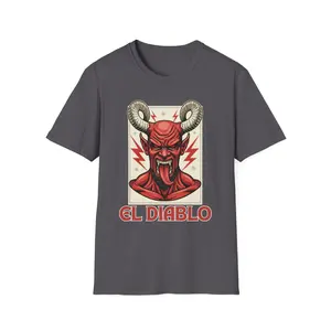 Diablo Graphic T-Shirt - Unisex Softstyle Tee for Music Lovers, Halloween Costume, Unique Gift, Vintage Style, Casual Wear