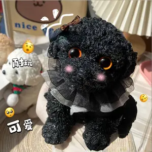 Extra Large Ultra-Realistic Teddy Dog Stress Relief Squishy Toy - Super Cute Plush Puppy Decor, Soft Rubber Anxiety Relief Fidget Toy for Adults & Kids