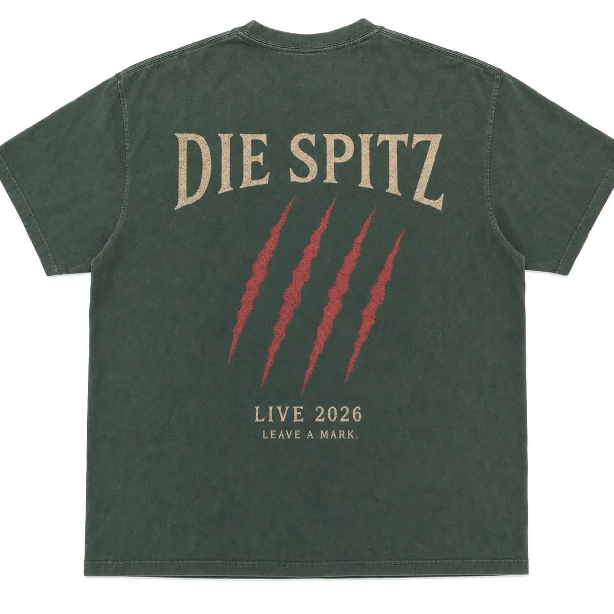 Die Spitz Live 2026 Vintage Washed Graphic Tee | Indie Rock Band Oversized Shirt