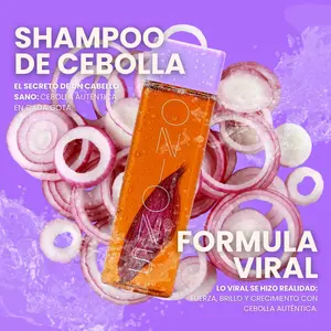 Viral Onions Extract Shampoo – 16.9 fl oz (500ml) | With Real Botanicals: Onion, Rosemary & Horsetail | Nourishes Scalp, Supports Hair Growth, Helps Prevent Hair Loss, Deep Repair & Shine.