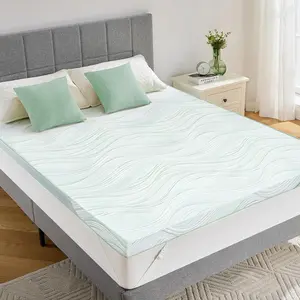Mattress Topper, 3 Inch Dual Layer Gel Memory  Bed Topper with  Cover, Medium Firm Support for  , Removable Washable Cover, Non-Slip Design