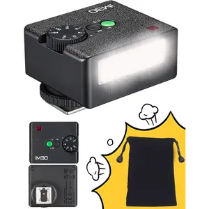 Flash  iM30 Mini Flash - Camera Flash GN 15, 7 Power Levels, IM 30 Mini Manual Flash for / zv1/ zve10 /Ricoh gr3/Fuji f1-230 Full-Power Flashes/6500K+-200K/3.6S Recycle