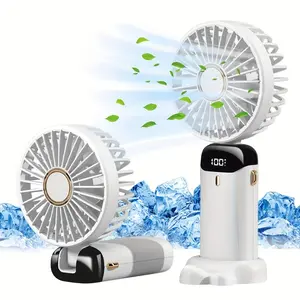 Rechargeable Portable USB Desk Fan Air Cooler, USB Powered Fan, Mini Personal Cooling Device for Dormitory & Office, Bedroom, Outdoor Travel, Camping, Student Carry Fan