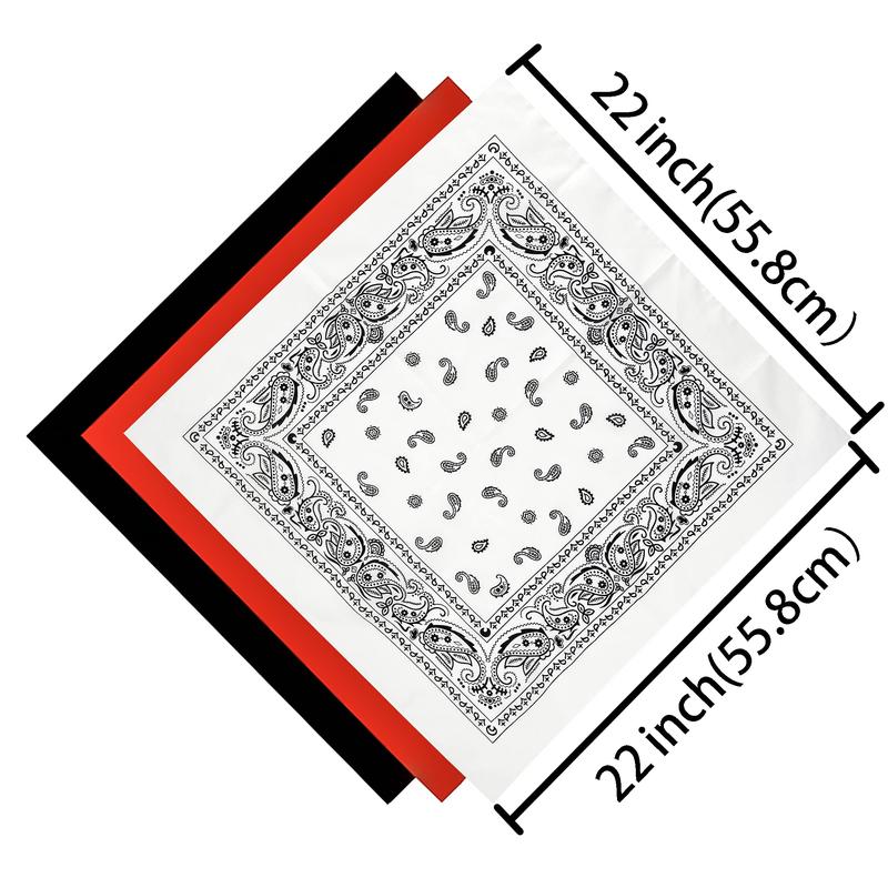12 Pack Bandanas for Men Women,22 inch All-Gender Paisley Cowboy Bandanas,Square Head Scarf Headwear,Handkerchief Headwrap for Hair Multiple Colors,Christmas Party Gifts,Hand Tools Kits