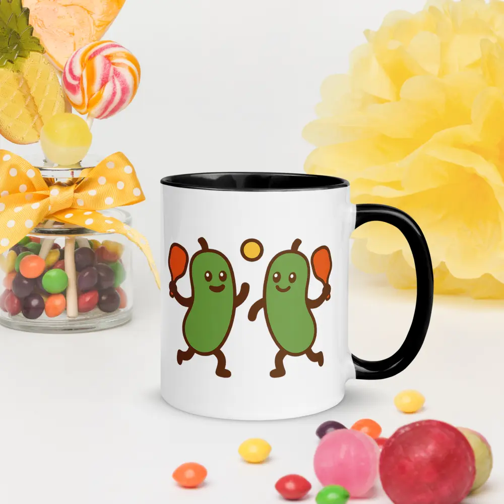 Pickleball Mug with Color Inside Ceramic 11 oz Mug Featuring Adorable Pickleball Design Dishwasher & Microwave Safe