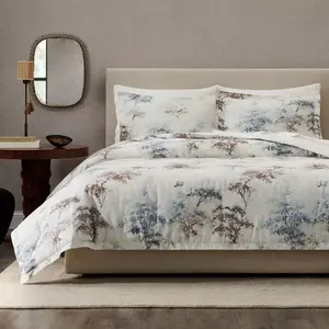 Jeremiah Brent Home 3pc Full/Queen 'Walk in the Woods' Cotton Comforter Set Blue