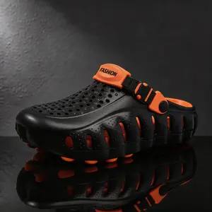 Men’s breathable Gorpcore clogs — chunky tactical buckle slides — lightweight non-slip water shoes for beach and hiking