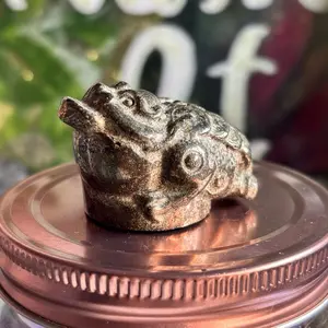 Pyrite Money Toad - Natural Healing Stone for Wealth and Prosperity