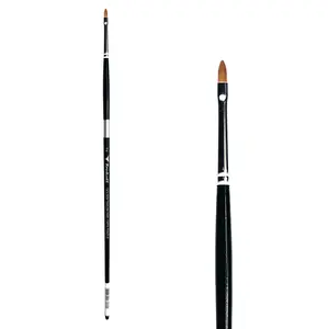 Trekell Golden Taklon Long Handle Artist Brush -  Size #2 Cat's Tongue