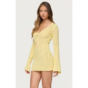 Edikted Women's Brie Cut Out Crochet Mini Dress