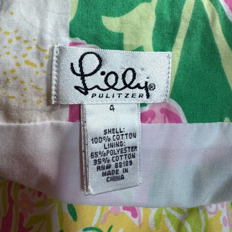 Y2K Lilly Pulitzer Patchwork Mini Skirt Size 4 | Bright Floral Preppy 2000s
