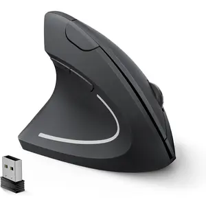 Left Handed  , Vertical   for Left Hand, 2.4G USB  Lefty , 3 Adjustable DPI, 6 Buttons, for Laptop, PC, , , Windows, Desktop - Black