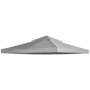 breathable double roof gazebo canopy replacement quick fit fabric for deck and terrace shade renewal