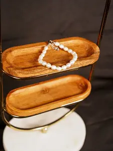 Women's Elegant Natural Pearl Bracelet, Fashionable Luxury Jewelry for Women & Girls As Gift