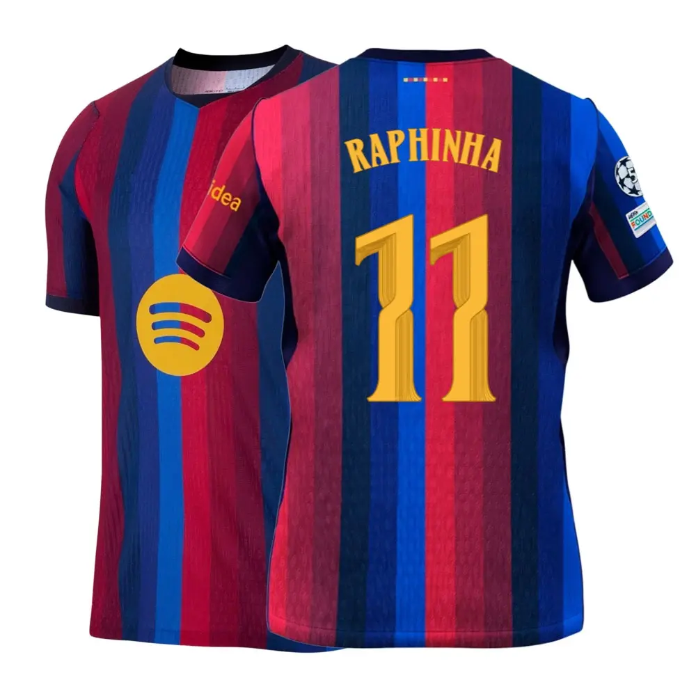11# Raphinha 26-27 Season Home Short Sleeve Soccer Jersey Fans Version Red Blue Football Jersey