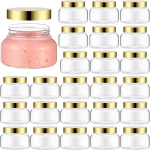 Clear Plastic Jars with Lids Round Plastic Containers Empty Travel Containers Refillable Cosmetic Jars For Creams, Lotions, Body Scrub, Body Butter(36 Pcs,8 oz)