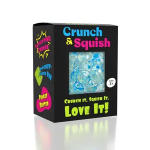 Crunchy Squishy Stress Ball Fidget Toy 6cm Bead Filled ASMR Sensory Toy- Stress Anxiety Relief Kids Adults Portable Squish Ball Ships Assorted Colors