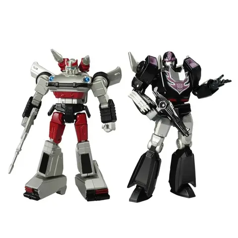 TRANSFORMERS AMK Mini Series Wave 2 G1 Classic Look Model Figure Kit - Iconic G1 Forms Autobots, Articulated Transforming Robot Action Figures, Authentic Design, Multi-Jointed Collectible Toys for Adult Enthusiasts (Jazz/Prowl/Rodimus Prime)