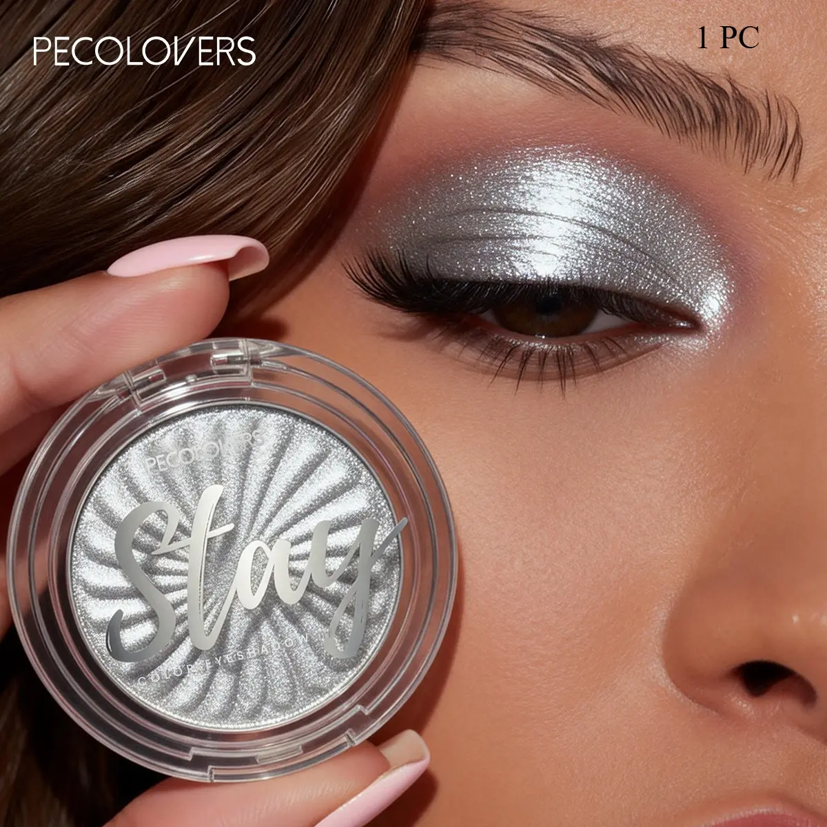 1Pc Low Saturation Single Eyeshadow, Gentle Eye Shading Tint, Tender Texture Eye Powder, Daily Fresh Makeup For Young Crowds, Lilac and Grape, Eye Styling Product