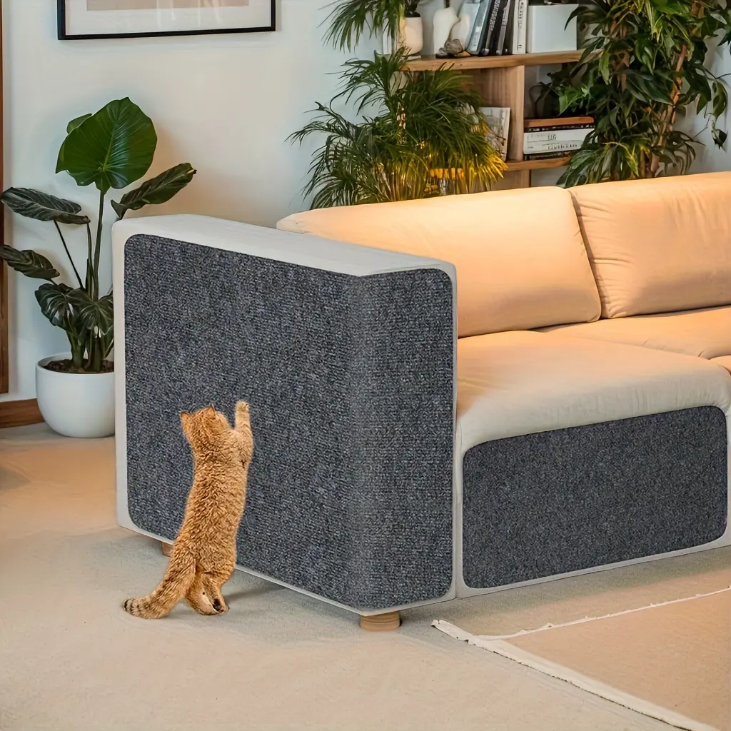 Durable Self-Adhesive Cat Scratching Post with Fabric, Furniture Protection, Removable Wall and Sofa Protector, Indoor Cat Scratch Board, Vertical Scratcher Home