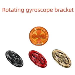 Multi-Functional Stress-Relieving Phone Stand, 360° Rotating Aluminum, Prosperity and Success Symbol, Convenient Storage, Fits All Phones