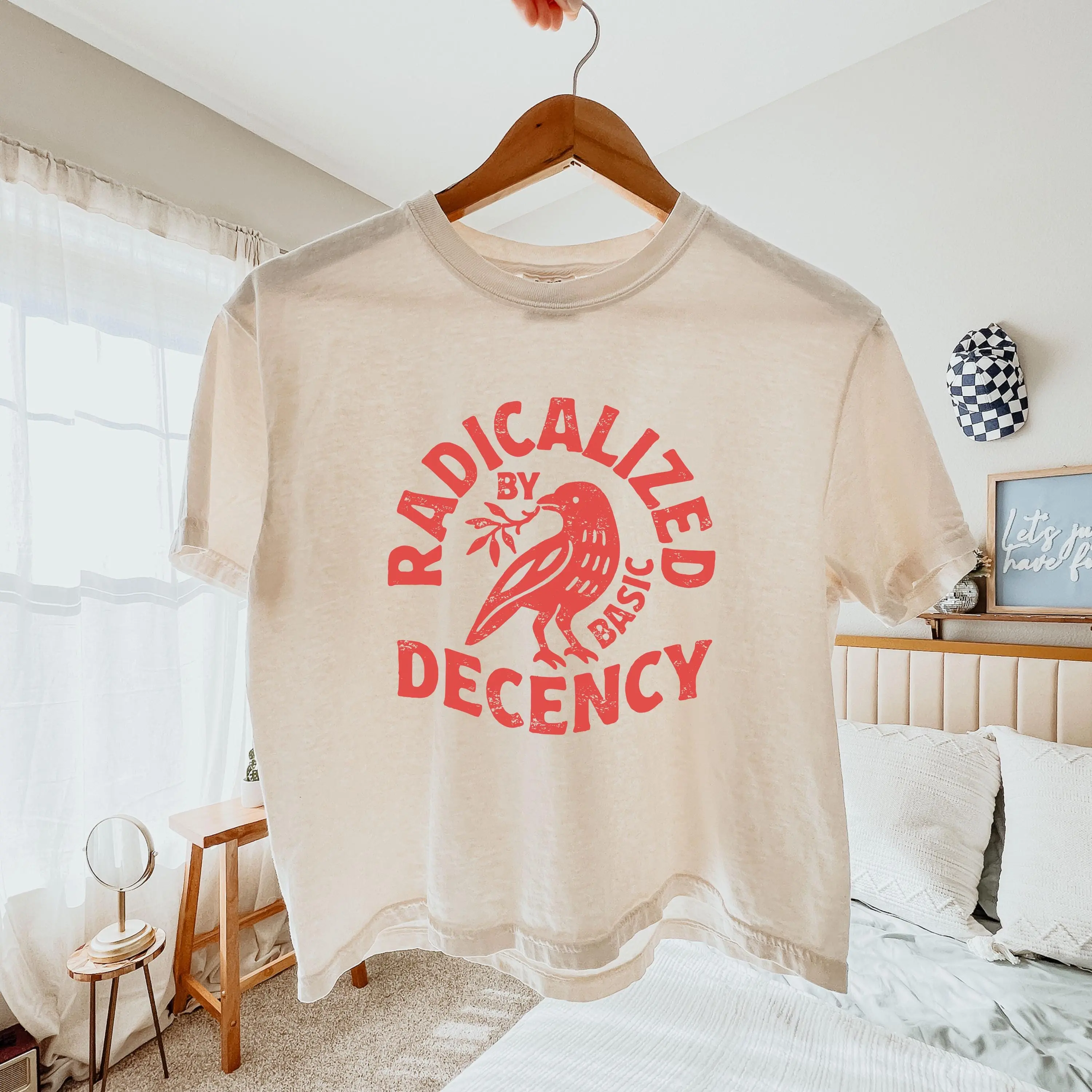 Radicalized By Basic Decency Comfort Colors Boxy Cropped Shirt Crop Top Anti Immigration Anti Ice Fuck Ice Shirt Fdt Activism Tee