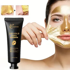 24K Gold Snail Peel-Off Mask, Deep Cleansing Skin Brightening Skin Tone Softening Skin Pore Controlling Moisturizing Spreading Mask