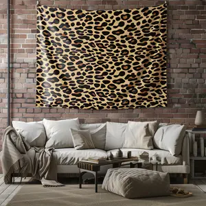 Personalized Leopard Print Pattern Tapestry, Stylish Room Flag, Unique Wall Art For Living Room And Bedroom, Soft And Durable For Children And Adults Daily Holiday Birthday Gift Bedroom Decoration