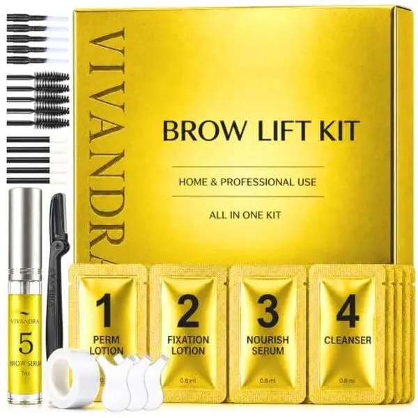 Vivandra Brow Lamination Kit, 5 Pack Eyebrow Lift Kit for Fuller Thicker Brows, DIY Eyebrow Lamination at Home, Easy to Use for Beginners & Professionals